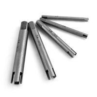 QWORK Gewindebohrer Auszieher Set, Schraubenausdreher, Schraubenentferner aus Schnellarbeitsstahl 6542#, 5 Stück