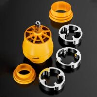 QZKJQDD PVC-Gewindeschneider-Werkzeug, Rohreinfädler-Sanitärwerkzeug, Elektrische Bohrmaschine Gewindeschneider set mit 6 Stück Klempner-Rohrgewinde-Kit für PVC-Rohren (1/2 Zoll, 3/4 Zoll & 1 Zoll Größen)
