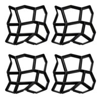 Randaco 4 Stück Betonform Gehweg Form Kunststoff Pflasterform DIY Gießform für Garten Plastikformen Außenbereich für Beton Gehwegplatten, Terrassenplatten, Pflastersteine 43x43x4cm