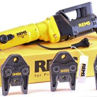 ReMS Pressmaschine Power Press SE mit 3 Pressbacken und Presszangen für Herstellung von Pressverbindungen bei verschiedenen Fittingsystemen