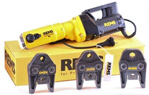 ReMS Pressmaschine Power Press SE mit 3 Pressbacken und Presszangen für Herstellung von Pressverbindungen bei verschiedenen Fittingsystemen