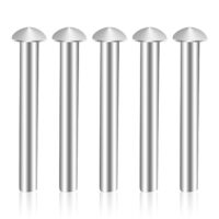 Robuste Nieten mit rundem Kopf aus Aluminium, starke Nieten für Gartenwerkzeuge, Schaufelstiel und Spatenstiel, 50 x 6 mm, 5 Stück