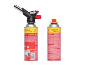 ROTHENBERGER Industrial Gas Brenner RS 220 - Über-Kopf-Arbeiten - 360° Drehung - inkl. 2 x RoButan Gaskartuschen 220 g / 393 1000003307
