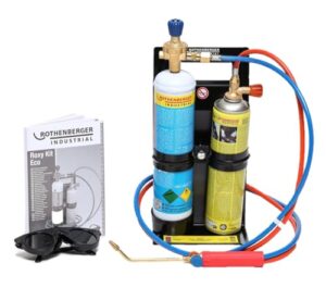 ROTHENBERGER Industrial Autogenschweiß- und Hartlötgerät Roxy Kit Eco, inkl. Gas- und Sauerstoffbehälter für sofortige Anwendung