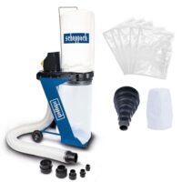 Scheppach Absauganlage Set mit 5 Spänesäcken, einem Filtersack und flexiblen Adapter für Heimwerkerarbeiten