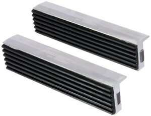 Schraubstock-Schutzbacken aus Aluminium, Breite 125 mm, mit Magnet und Kunststoffüberzug, perfekt für empfindliche Werkstücke wie Aluminium und Kupfer.