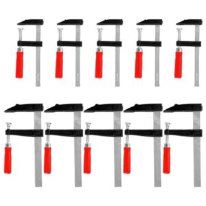 10 Stück Schraubzwingen Set - Schraubzwinge Spannweite 150mm/200mm - Zwingen Maultiefe 50mm/80mm - Schraubzwingen Klein für Holz, Führungsschienen, Präzises Fixieren