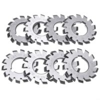 Sileduove 8 Stück Modul HSS M1 Durchmesser 22 mm PA20° 20 Grad #1-8 Involute Zahnradfräser für Maschinenbau, Robotik, DIY-Projekte - hochwertige Werkzeuge mit lange Lebensdauer