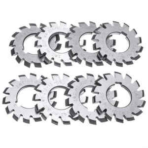 Sileduove 8 Stück Modul HSS M1 Durchmesser 22 mm PA20° 20 Grad #1-8 Involute Zahnradfräser für Maschinenbau, Robotik, DIY-Projekte - hochwertige Werkzeuge mit lange Lebensdauer