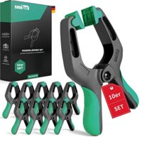 SMABIX Klemmzwingen 10er Set für Leimen, Pool und Fotografie mit großer Spannweite und hoher Spannkraft
