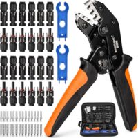 Solar Crimpzange Set für Solarmodul-PV-Kabel, umfassendes Werkzeug für Installation und Wartung von Solaranlagen, qualitativ hochwertige Materialien, Wasserdicht und IP68-geschützt
