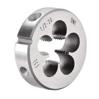 Runde Schneideisen für Maschinengewinde, 1/2-20 UNF, aus AD-Werkzeugstahl für präzise und harte Bearbeitung von Gewinden in Metall oder Kunststoff