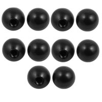 Vollkugeln mit M12-Gewinde, 10 Stück, Schwarz, 40mm Durchmesser, Plastik, ideal für verschiedene Anwendungen
