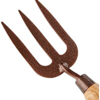 Spear & Jackson 4053NB Elements Karbon-Jätegabel, blauer Eschenholzgriff und Lederriemen für Gartenarbeit und Bauernhof