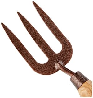 Spear & Jackson 4053NB Elements Karbon-Jätegabel, blauer Eschenholzgriff und Lederriemen für Gartenarbeit und Bauernhof