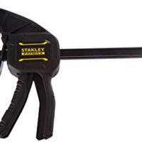 Stanley FatMax Einhand-Zwinge Medium FMHT0-83232, 325mm Schienen-Länge, 45kg Spannkraft, verwindungssteife I-Profil-Schiene