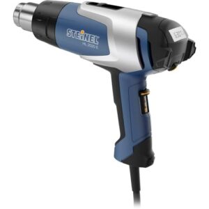 Steinel Heißluftpistole HL 2020 E im Koffer, inkl. 9mm Reduzierdüse, 2200 W Heißluftfön mit LCD-Display für verschiedene Anwendungen in der Heimwerker und Handwerkstechnik
