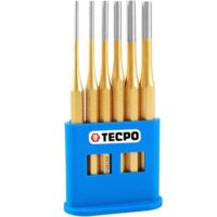 TECPO Splintentreiber-Satz, 6-teilig 3-8mm 150mm Dorn Durchschlag Durchtreiber Set Splinttreiber Austreiber Schlagwerkzeug Satz zum Ein- und Austreiben von Nieten, Bolzen, Stiften und Muttern