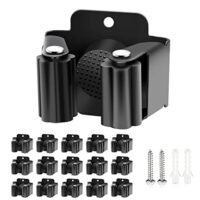 Gerätehalter Set mit Besenhalterung und Montagematerial für Organisation in Küche, Zuhause, Badezimmer, Garage und Garten
