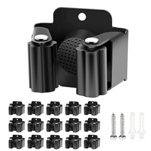 Gerätehalter Set mit Besenhalterung und Montagematerial für Organisation in Küche, Zuhause, Badezimmer, Garage und Garten