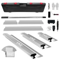 VKE Flächenspachtel Set, umfassendes Werkzeugset zum Verputzen und Spachteln von Wänden und Decken mit ergonomischem Griff und Teleskopstange.