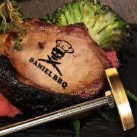 VNIQLOO Personalisiertes Brandeisen, Individuelles Burger-Brenneisen, Grill-Brenneisen, Logo-Stempel Für Holzleder, Messing, Multifunktional, Hochwertig
