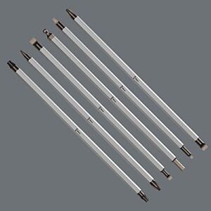 Wera 87 Kombiklinge, TX 20 - TX 25: Eine vielseitige Werkzeugkombination für verschiedene Anwendungen. Nicromattes-Sechskantmaterial mit einer Länge von 6 mm und Black Point-Spitze für optimierten Korrosionsschutz.