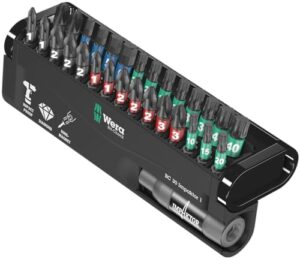 Wera Bit-Sortiment 30-teilig mit Impaktor-Technologie für Heimwerker und Handwerker, umfassendes Sortiment mit Diamantbeschichtung und Ringmagnet