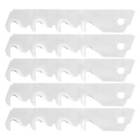 Wolfcraft 5x Haken-Abbrechklingen Set mit 18 mm Klinge und Aufbewahrungsbox, präzises Schneiden und einfache Abnutzung