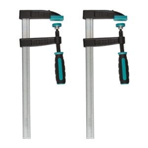 Wolfcraft Schraubzwingen Set 2-teilig, ideal für vielfältige Spannanwendungen, Ausladung 80 mm, Spannweite 300 mm