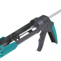 Ergonomische Kartuschenpresse von Wolfcraft, mechanisch, passend für 310 ml Kartuschen, ideal für Arbeit mit Silikon und Acryl