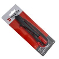 Würth Cuttermesser 2-K Griff 18mm inkl. 3 Abbrechklingen, hochwertiges Werkzeug für Heimwerker und Handwerker, scharfe Klinge und ergonomischer 2-K-Griff