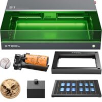 xTool S1 20W Laser Graviermaschine Deluxe Kit mit geschlossener Sicherheit, Pin Punkt Positionierung und Autofokus, ideal für Metall, Holz und Kunststoff