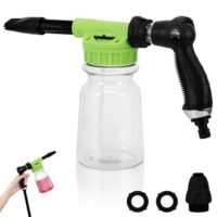 Youool Schaumpistole für Autowäsche, 1000 ml, 2 in 1 Einstellbar, Schaumlanze mit Gartenschlauch-Anschluss für die Reinigung von schmutzigen Auto- und Motorrad-Gärten