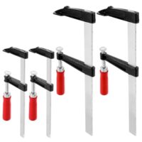 ZOFUN Schraubzwinge Set mit 4 Stücken für Holzbearbeitung, Spannweite 300mm/200mm und Rutschfestigkeit