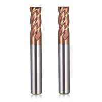 Hochwertige Fräse mit 10mm Schneiddurchmesser, Wolframkarbid-Schneide mit TiSiN-Beschichtung und 55 HRC Schneidhärte für das Schneiden von Stahl, Kupfer und Aluminiumlegierungen