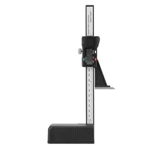 150 mm Tiefenmesser, Digitale Höhenmessanzeige, Messschieber mit Nonius Scale für Holzbearbeitung in Zimmerei, Fräsmaschine und Tischkreissäge, schwarzes Höhenmesswerkzeug