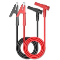 Cleqee 2 Stück Multimeter Messleitungen Bananenstecker Winkel zu Alligator Krokodilklemmen weiche flexible Testkabel Drähte für elektrische Prüfung 3,3 ft/1 m. Weitere Informationen finden Sie auf der Produktseite.
