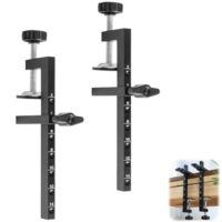 Zwei G-Klemmen mit einem Spannbereich von 10 bis 140 mm, ideal für Holzbearbeitung und Tischklemme