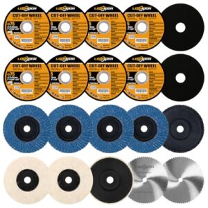 Trennscheiben-Set für Winkelschleifer, 20 Stück, 75 x 9.5 mm, Schneiden, Polieren, Schleifen von Metall