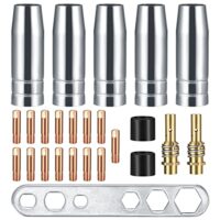 25 Stück Verschleißteile Set, Schutzgasschweißgerät Zubehör, Schweißzubehör passend AK-15/MB-15