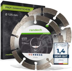 Zweifache Diamantscheibe 125mm für Beton, Granit, Stein und Ziegel mit hoher Schneidleistung