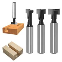 Set aus 3 T-Nut Fräsern für Handbohrmaschinen und motorbetriebene Bohrmaschinen, hochwertiges YG6-Hartmetall, schlagfest und rostbeständig