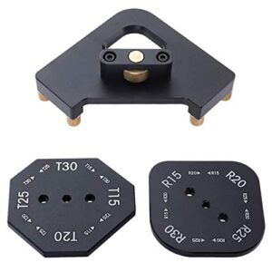 Set von 8 in 1 Frässchablonen für Oberfräse, Aluminiumlegierung und Radius Jig Router Templates, korrosionsbeständige Oberfläche, ideal für Holzbearbeitung und -verarbeitung
