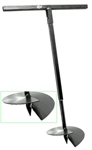 Ergänzer für Gartenarbeit, 300 mm Erdbohrer, Bohrer für Erde, Pfahlsetzung, Pflanzung, Handerdbohrer, Erdlochbohrer