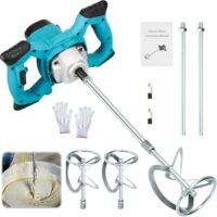 3000-Watt Rührwerk für Mörtel, Zement und Farbe mit 6-Gang-Metallgetriebe und Akku-Kompatibilität