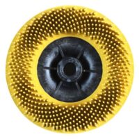 Hochleistungsscheibe mit Bristles, 115 mm M14 Anschluss, Körnung K. 80 - gelb, für Holz, Metall und Oberflächenbeschichtungen