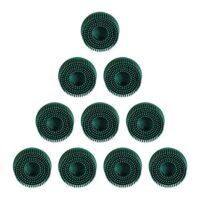3M Roloc Bristle Disc, universelles Reinigungswerkzeug für Rost und Verschmutzungen auf verschiedenen Oberflächen, grüne Scheibe, 50 mm Durchmesser, 10 Stück