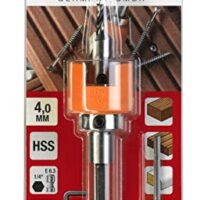 KWB Hartholzbohrer 4 mm HSS-M2 Senker verstellbarer Tiefenstopp und 1/4 Sechskantschaft