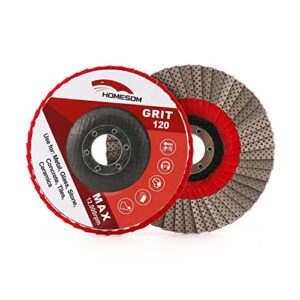 HOMESOM 5 Zoll 1pc 120 Grit Schleifscheiben Flap Sanding Schleifscheibe für Winkelschleifer Diamond Sanding Pad, ideale Materialentfernung und lange Lebensdauer